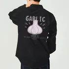 イラスト MONYAAT のバックプリント にんにく　GARLIC*B ワークシャツ