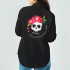 yuki-tsubakiのBetty skull 花盛り ワークシャツ