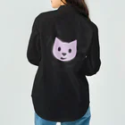 キャットニャーのムラサキPOPな猫 Work Shirt