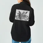 Skull sectionのバイクとドクロ（黒メイン） Work Shirt
