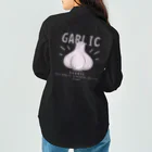 イラスト MONYAAT のバックプリント にんにく　GARLIC*B Work Shirt