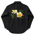 kamakiri3のFlower of the Heart　プルメリア Work Shirt