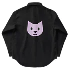 キャットニャーのムラサキPOPな猫 Work Shirt