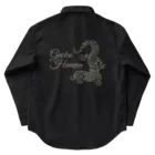 ZONICATROPICS / ゾニカトロピクスのGecko Heaven-ペロリなヤモリくん（ゴールドグレー） Work Shirt