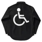 お絵かき屋さんの車椅子マーク（白） Work Shirt