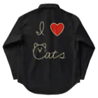 ちょこフォンデュのl ♡ Cats ホワイトチョコカラー ワークシャツ