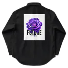 Future Starry Skyの紫色の薔薇 Work Shirt