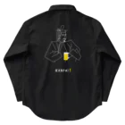 ビールとアート TM-3 Designの偉人 × BEER（源頼朝）白線画 Work Shirt