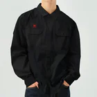 Hachijuhachiの死　DEATH METAL LOGO RED Work Shirt