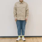 LalaHangeulのまなてぃ　バックプリント Work Shirt