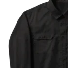蛇口〆太のお店の無い家紋-互い金属バット- ワークシャツ