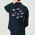 ハナのお店のカラフルな魚たち Work Shirt