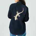 LalaHangeulのJapanese gecko(ニホンヤモリ)　英語デザイン ワークシャツ