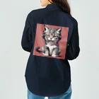 fuku_tochi shopの子猫の雄叫び Work Shirt