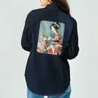 MistyStarkの着物女性の切り絵アート　―　Kimono woman paper-cutting art　ー Work Shirt