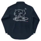 YUTANEKO公式ショップのゆたねこ食事中の衝撃 Work Shirt