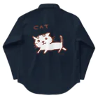 ネコのうーたんになりたいくちばしショップのねこだけキャット ワークシャツ