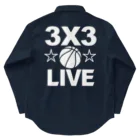 sports_tower スポーツタワーの3x3・白・スリーエックススリー・3人制バスケ・Tシャツ・アイテム・グッズ・ストリートバスケ・バスケットボール・スピーディーなバスケ・1試合10分間の21点ノックアウト・スポーツ・有望 ワークシャツ