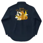 kocoon（コクーン）のコーヒーを嗜む柴犬（真夜中コーヒークラブ） Work Shirt