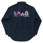 ヤママユ(ヤママユ・ペンギイナ)のいずれ菖蒲か杜若₋Aptenodytes Kimono Penguins- ワークシャツ