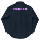 つきしょっぷの紫色の四角形 ワークシャツ