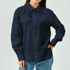 ポルカドット工房のフラミンゴ・リボン Work Shirt