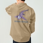 LalaHangeulのGhost Shark バックプリント Work Shirt