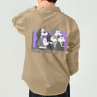 うみちゃんの犬の群像（紫） ワークシャツ