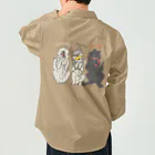 タタナ幻獣館のマヨネーズマスタードケチャップなオオカミ ワークシャツ