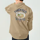 メシテロタイプ（飯テロTシャツブランド）の塩ラーメン（ビンテージ風） Work Shirt