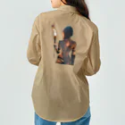 hoodie styleの松明を持つ女性 Work Shirt