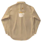 kiki25のcoffee time(コーヒー白字) Work Shirt