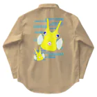 LalaHangeulのLonghorn Cowfish(コンゴウフグ)　バックプリント ワークシャツ