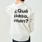 TシャツジャパンSUZURI店🇯🇵の¿Qué pasa,man?（ケパサメン）黒文字 ワークシャツ