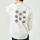 HDIR gathering love のFLOWER work shirt ( WHITE ) / UNISEX Work Shirt