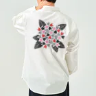 着物モッズショップの【狐★紫陽花】 Work Shirt