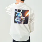 spaceinudogのspace usagi rabbit3 Work Shirt