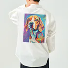 Nananas_webyasanのアーティスティックなビーグル犬 ワークシャツ