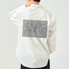 SURF810のSURF 文字(青影) Work Shirt