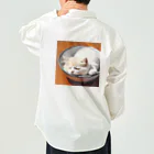 marusheのブサカワ猫のネコどんぶり ワークシャツ