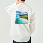 DapperMixの空からの楽園、透明な海グッズ ワークシャツ