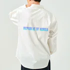 ON NOtEの韓国 ロゴブルー Work Shirt