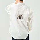 TAIYO 猫好きのビックフォト茶虎模様猫 ワークシャツ