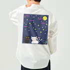 Amasyuiroのmagboxシリーズ　猫月夜 Work Shirt