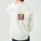 DJシャークのドット絵ライオン ワークシャツ