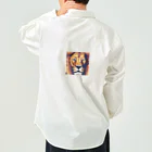 DJシャークのドット絵ライオン Work Shirt