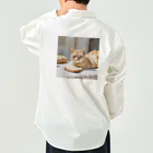 猫雑貨屋　ねこまろのパンの化身、茶トラ Work Shirt