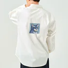 kindonesiaのドット絵のロシアンブルー Work Shirt