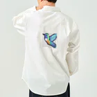 hamusutaroのハチドリピクセルアート Work Shirt