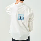 AIワクワクのイラストのペンギン ワークシャツ